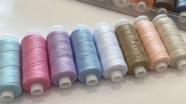 20 colores de hilo de poliéster para coser, 120 yds cada uno miniatura 7