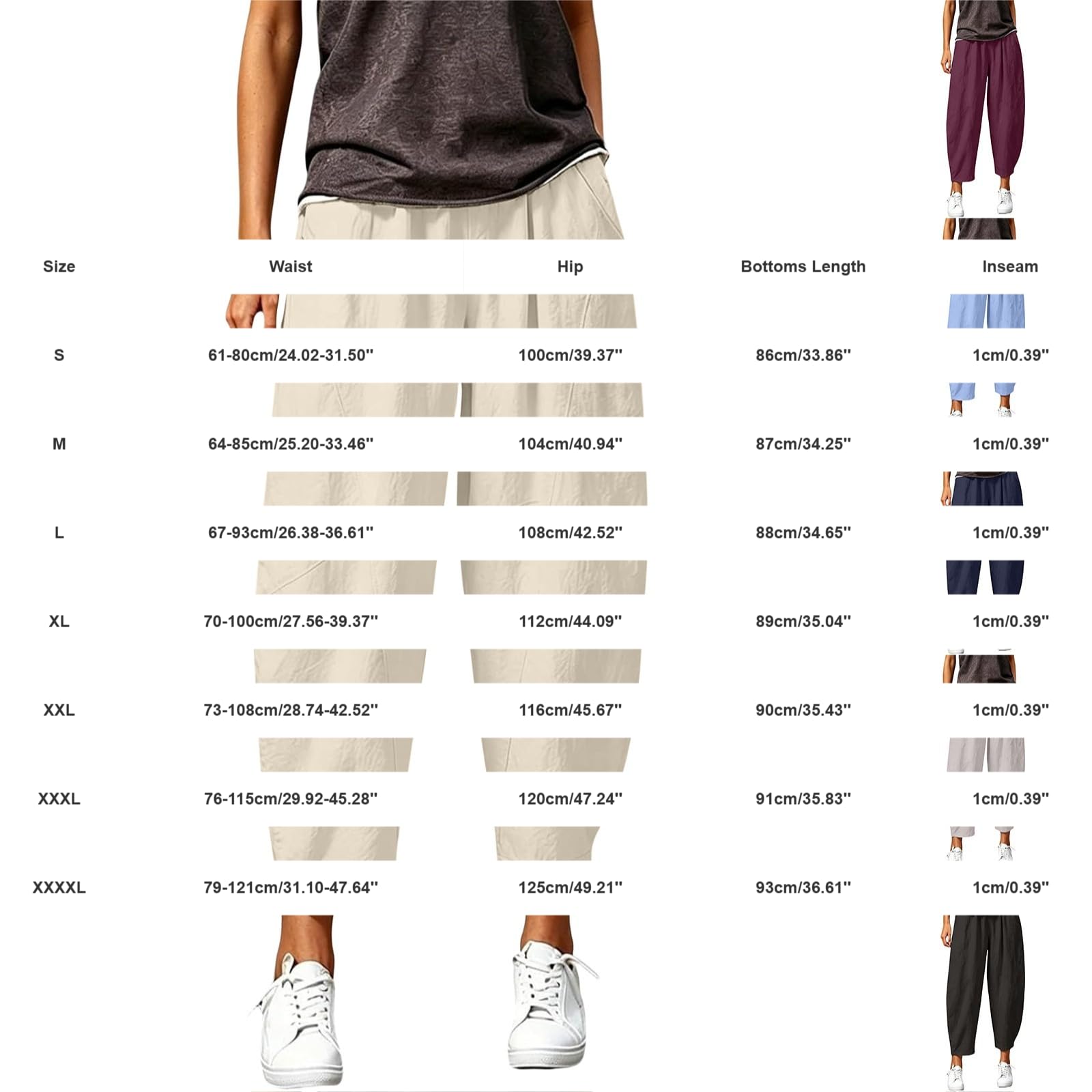 Pantaloni da donna larghi stile harem, comodi, per il tempo libero, con | Pantaloni estivi leggeri, a gamba larga, in morbido tessuto, con elastico in vita, traspiranti, da escursionismo, casual