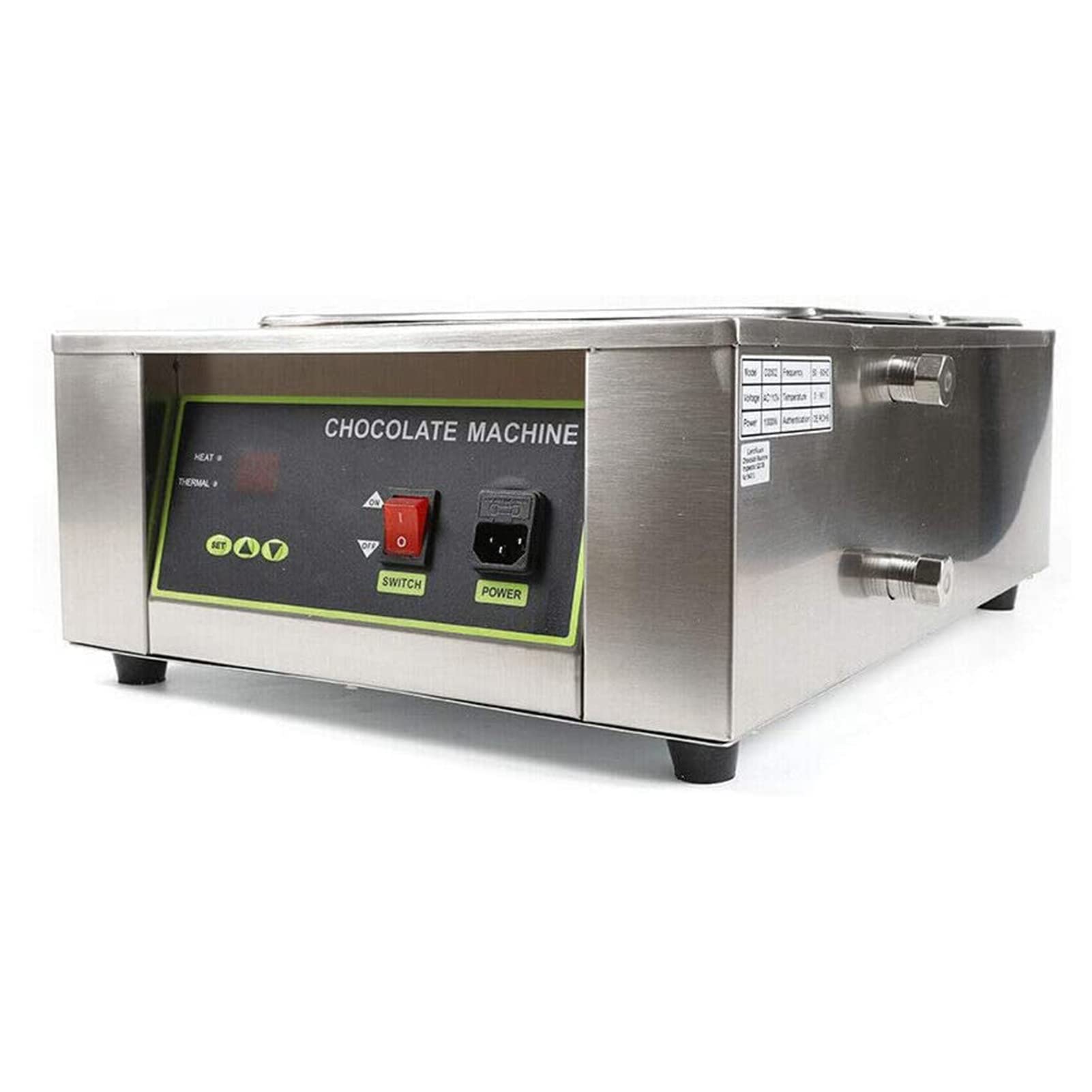 Scalda-Cioccolato Elettrico, Caldaia, temperatrice, 2 pentole di Fusione - 1500 W, Macchina per sciogliere Il Cioccolato da 10 kg, per Uso Commerciale e Fai da Te