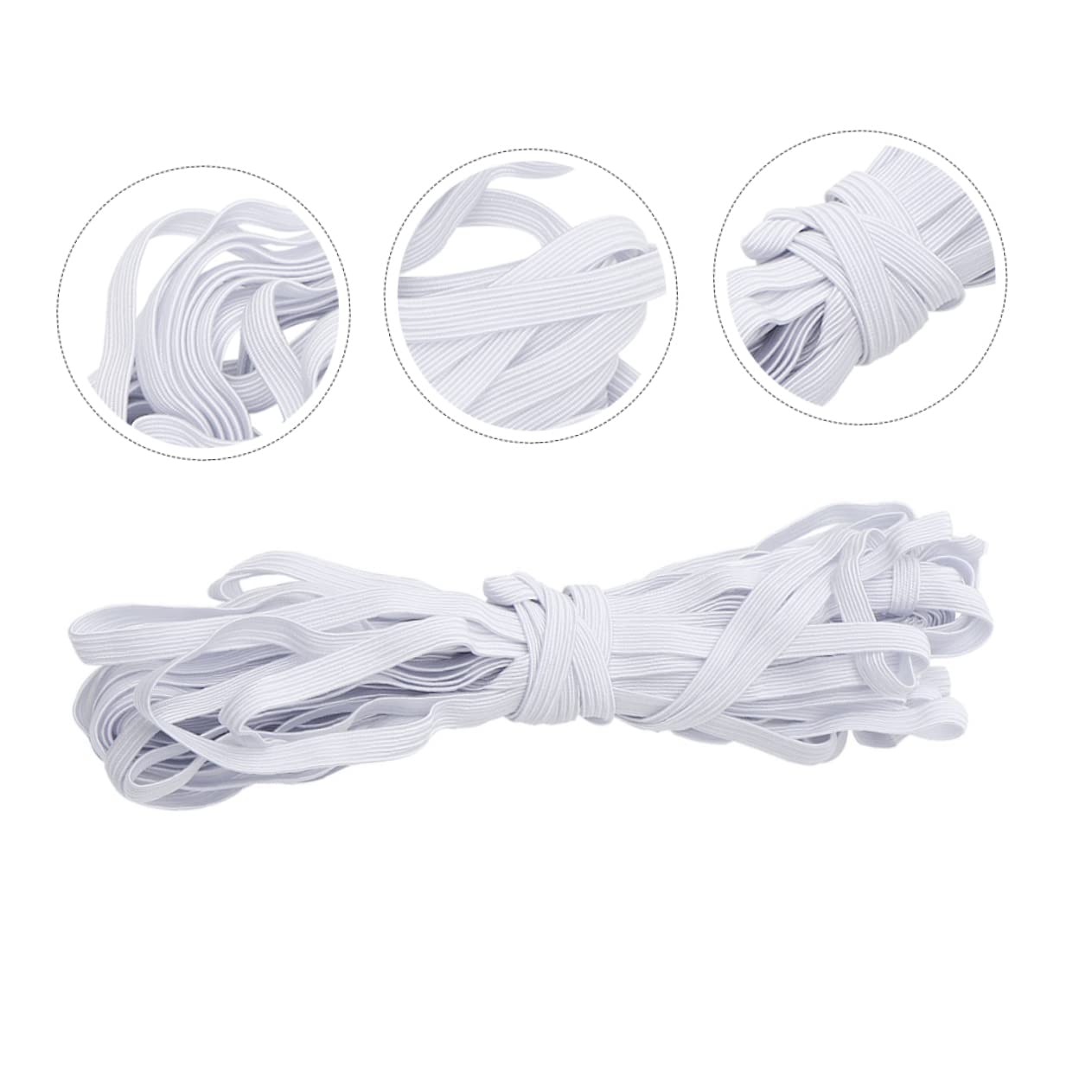 Uonlytech 2 Banda Elastica Biancheria Intima Pantaloni Abbigliamento Fascia Elastica Accessorio per Cucire Indumenti Cordoncino Elastico per Cucire Biancheria Intima Bande Bianca