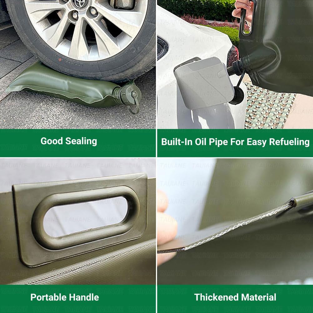 BidóN De Gasolina, BidóN De Combustible, DepóSito De DiéSel PortáTil Plegable, Hecho De TPU Flexible, con Boquilla Larga Y Flexible, Inserto De Emergencia para Exteriores