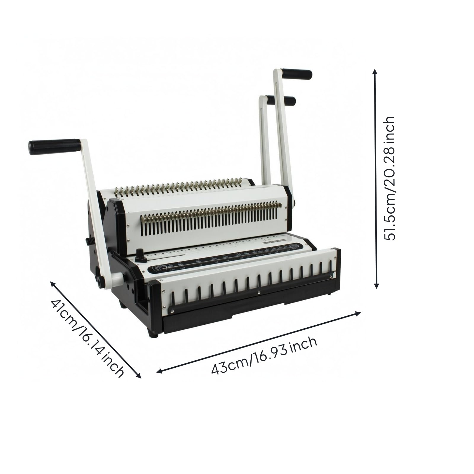 Harilla Macchina Rilegatrice a Filo Perforatrice Rilegatrice Manuale Compatta da Scrivania Corpo in Metallo Controllo Perforazione E Rilegatura Spessore Fino