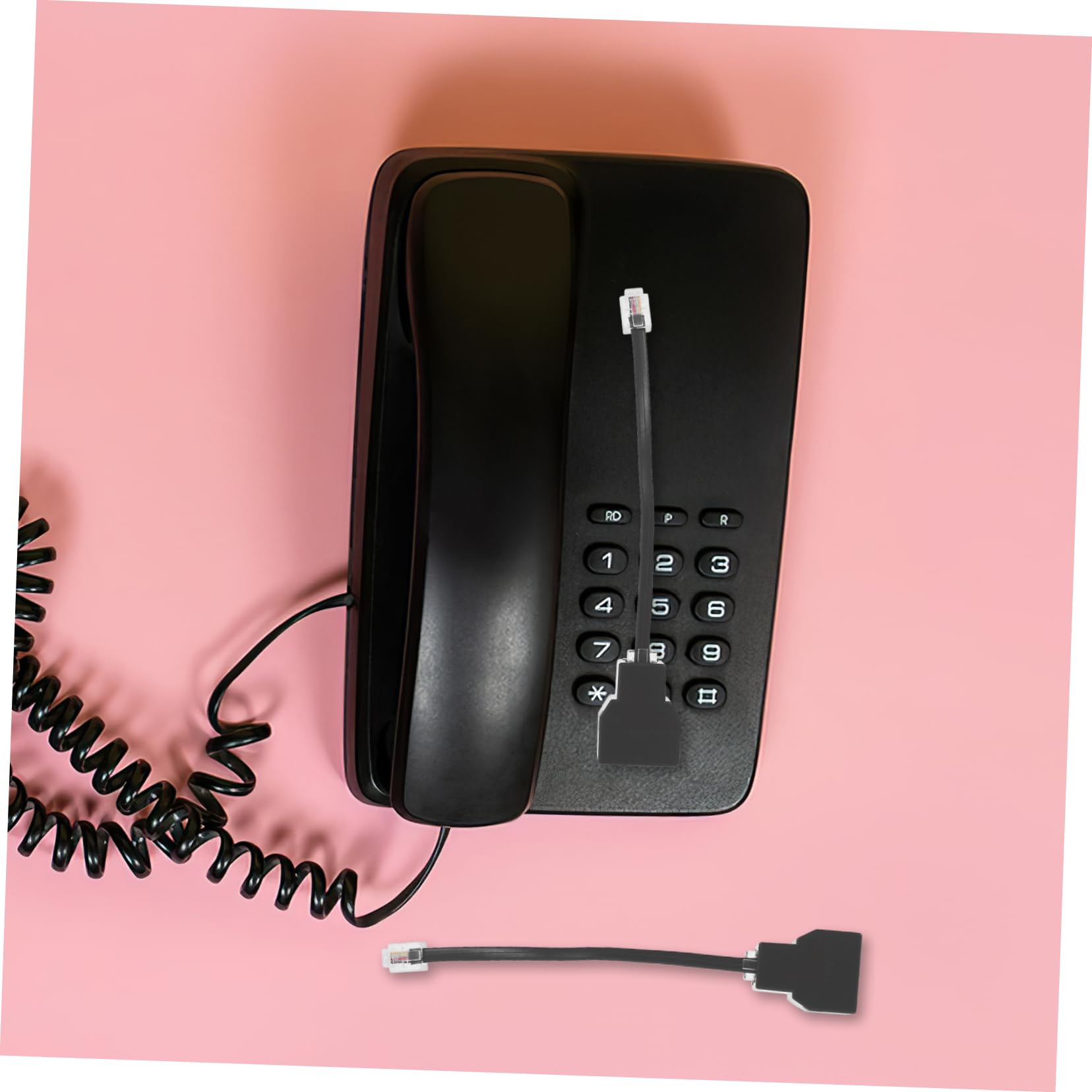 HONMEET 2Pcs Telephone Splitter Adapter Core Line Adapter for Stable Signal Transmission Detachable Design for Landline and Fax Use