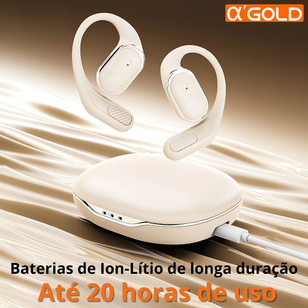 61J2YwbgRVL._AC_SL1000_ Fone De Ouvido Corrida Bluetooth Com Suporte Externo em Silicione Sem Fio Compatível Com Todo Celular Ideal Para Treinos, Corrida, Academia, Exercicios - Não Cai da Orelha - Qualidade AGold Premium