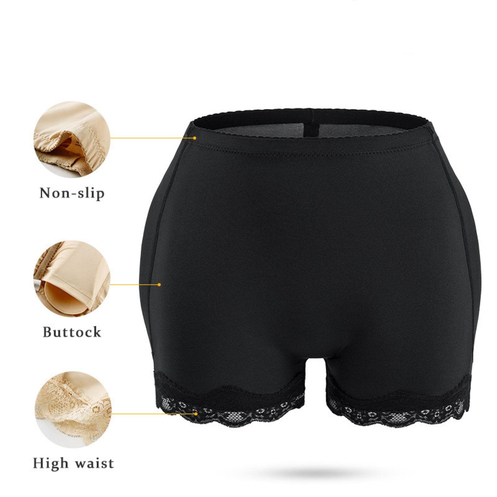 Guaina Modellante Donna Butt Lifter Pants Donne Buttocks Falsi Plump Hips Grandi Taglie Body Shaping Panties-2Pcs Skin,M