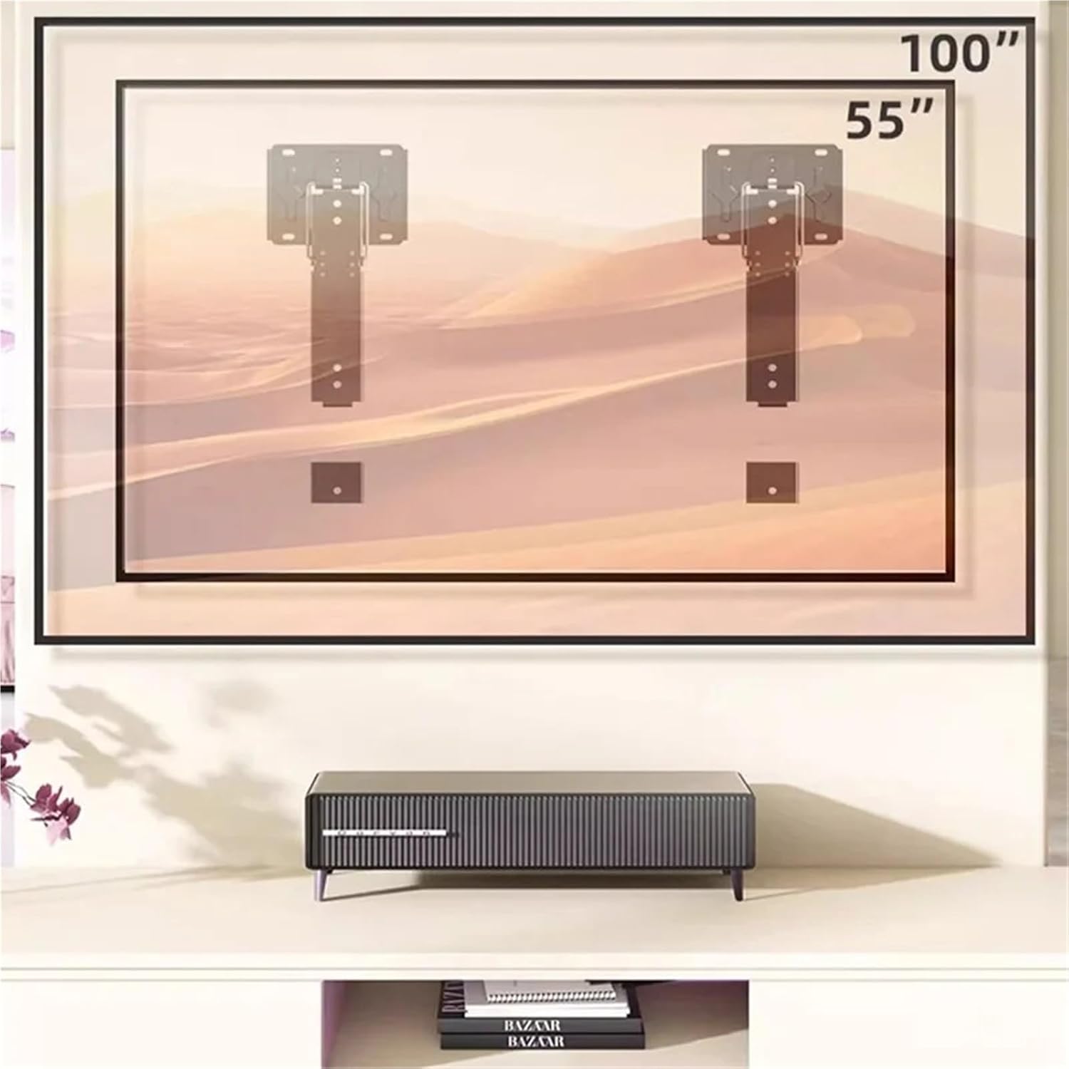 Compatible for LG Ultra Thin Wallpaper TV Wall Mount for 40-100 Inch LCD Screens, Steel Heavy Support Bracket