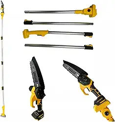 Mini Motosserra com Cabo Extensor, Motosserra de Poda em Alturas, Motosserra Extensível, 3M Altura Máx., Motosserra Extensora, Podadora, Motopoda Automática, Motopoda Elétrica