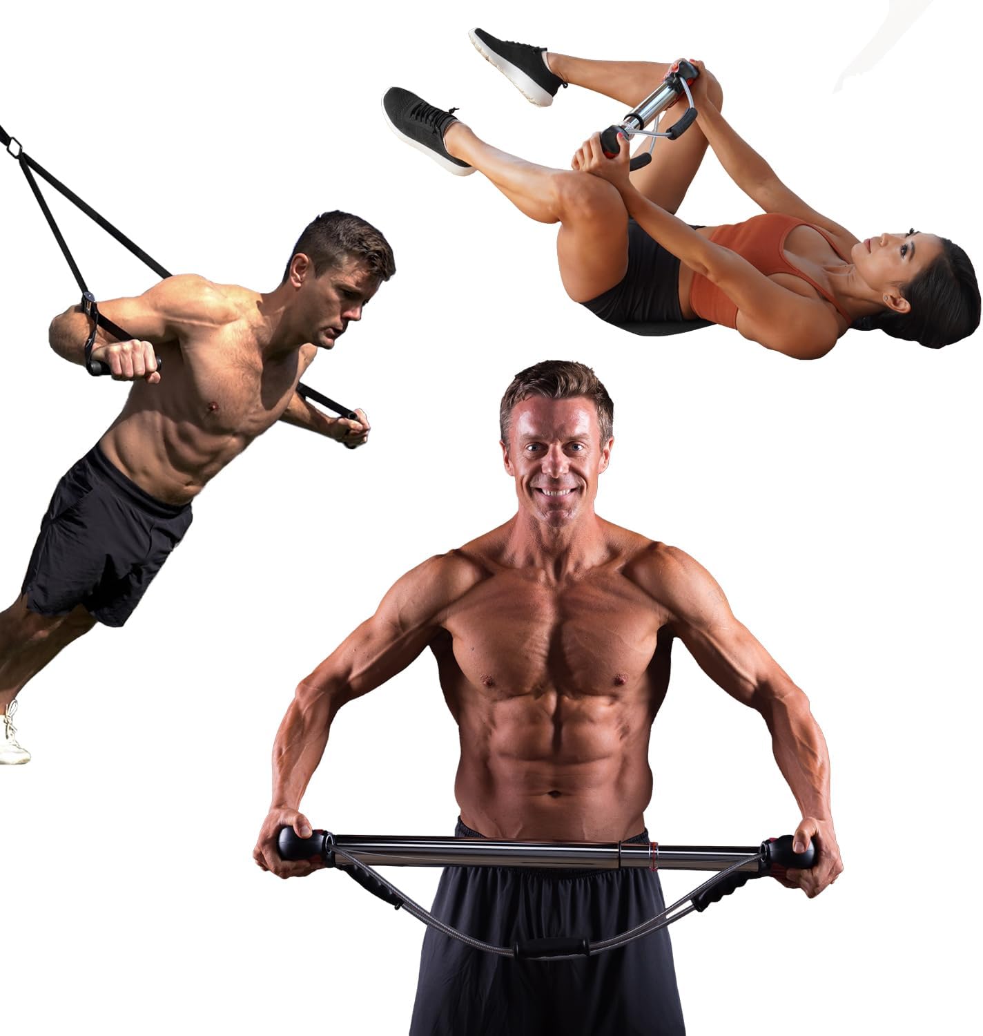 Bullworker Pro System: Isometric Strength Training Complete Home Fitness Bundle for Full-Body Strength, Flexibility & Mobility