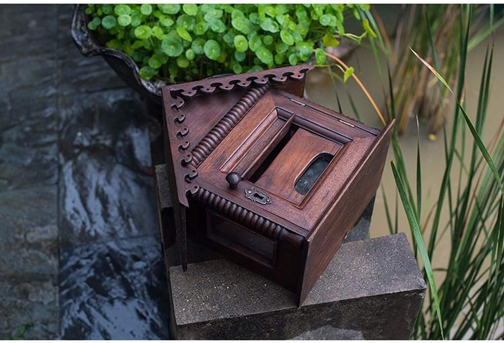 HBJWOV Suggestion Box Complaint Suggestion Box Hanging Wall with Lock Retro Outdoor Upscale Residential Villa Mailbox