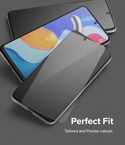 Miniatura 3 de Ringke Paquete de 2 protectores de pantalla de vidrio templado compatibles con Redmi Note 11 / 11S, película de vidrio de dureza 9H de alta calidad,