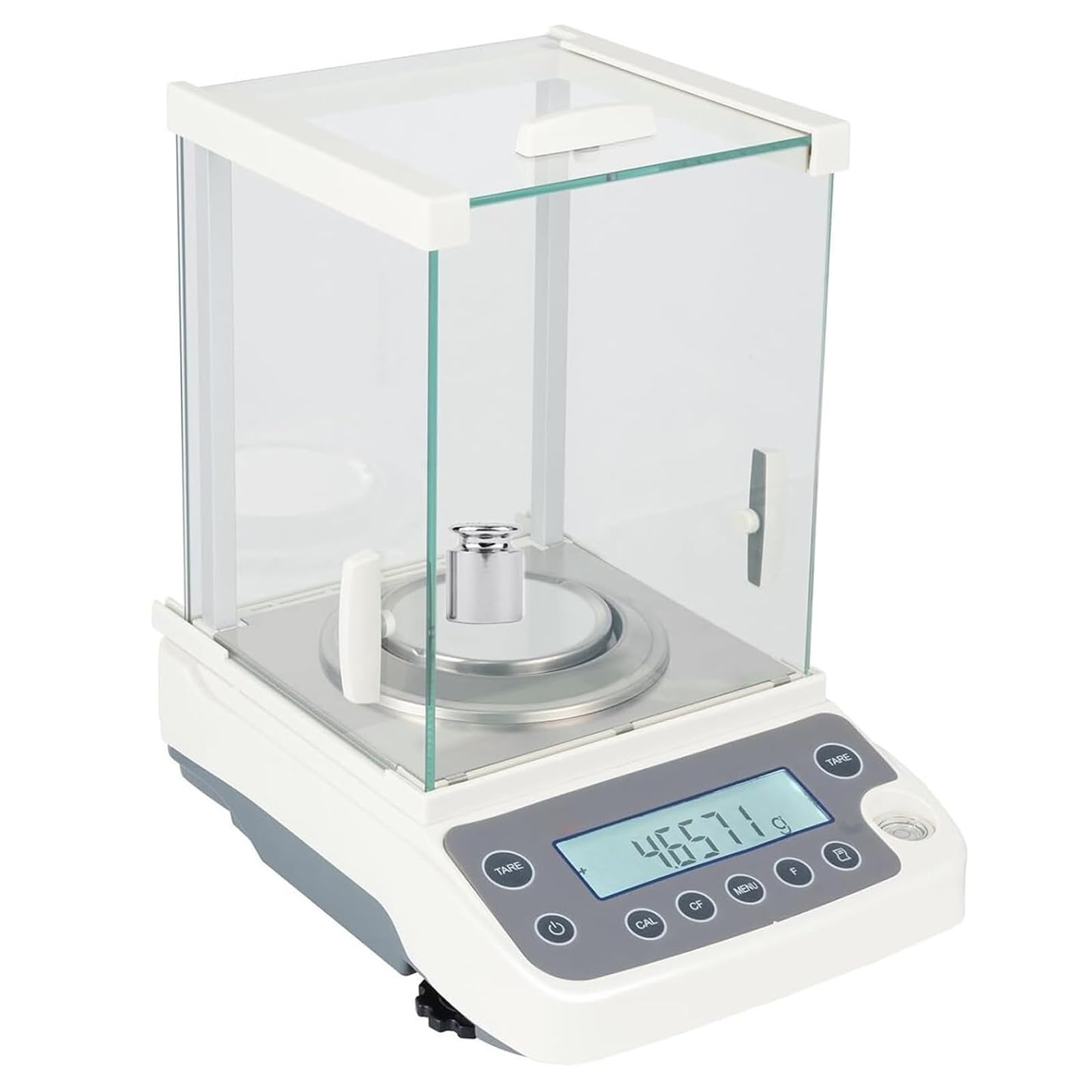 Balanza Analítica Digital, Báscula de Laboratorio 0,0001g 120g | Pantalla LCD Retroiluminada, Conexión USB y RS232, Pesaje de Densidad y Porcentaje para Laboratorio, Joyería y Polvos(white)