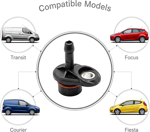 DAQUN Vacuum Pump Check Valve Replacement, Brake Vacuum Pump Valve Compatible with Ford 1.0 EcoBoost (Transit/Courier/B-Max/Focus/Fiesta)