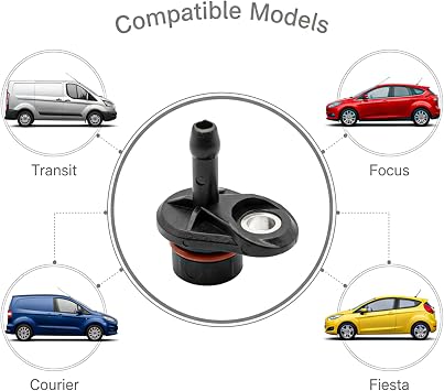 DAQUN Vacuum Pump Check Valve Replacement, Brake Vacuum Pump Valve Compatible with Ford 1.0 EcoBoost (Transit/Courier/B-Max/Focus/Fiesta)