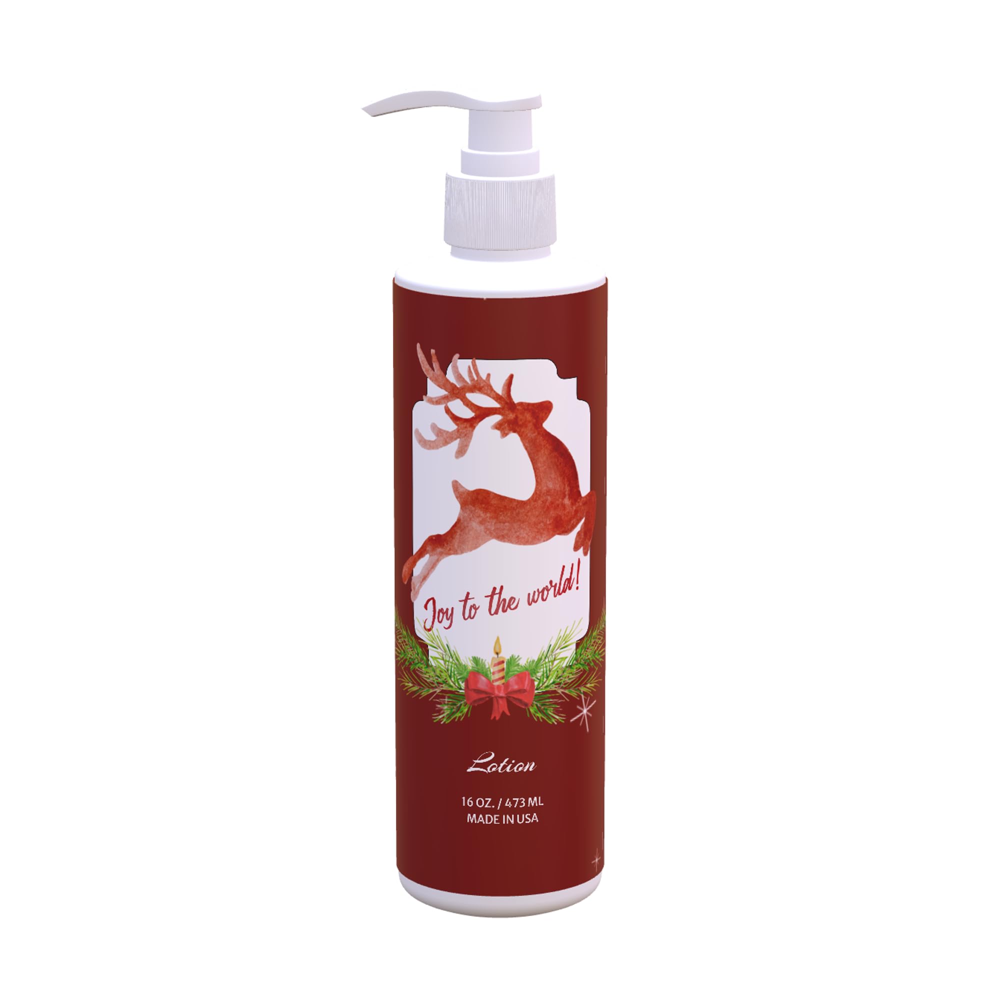 Christmas Hand Body Lotion Joy World Design Fresh Green Tea Lemon Scent 12 Pack 16 oz Pump Bottles