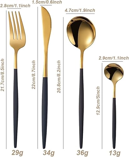 Miniatura 3 de Material de acero inoxidable fuerte y duradero juego de cubiertos de 4 piezas adecuado para el hogar restaurante y otras escenas apto para