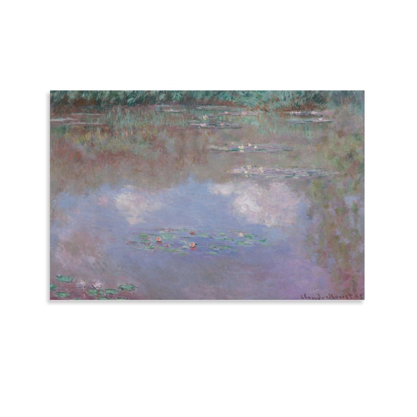 Water Lilies, The Cloud, 1903 by Claude Monet Wall Art Prints Poster Posters Wall Art Painting Canvas Prints Decor Poster Artworks 08x12inch(20x30cm)