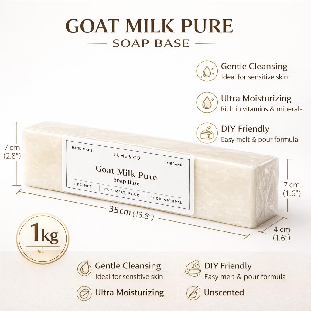 Buy Lume & Co.™ Premium Goat Milk Melt & Pour Soap Base 1Kg