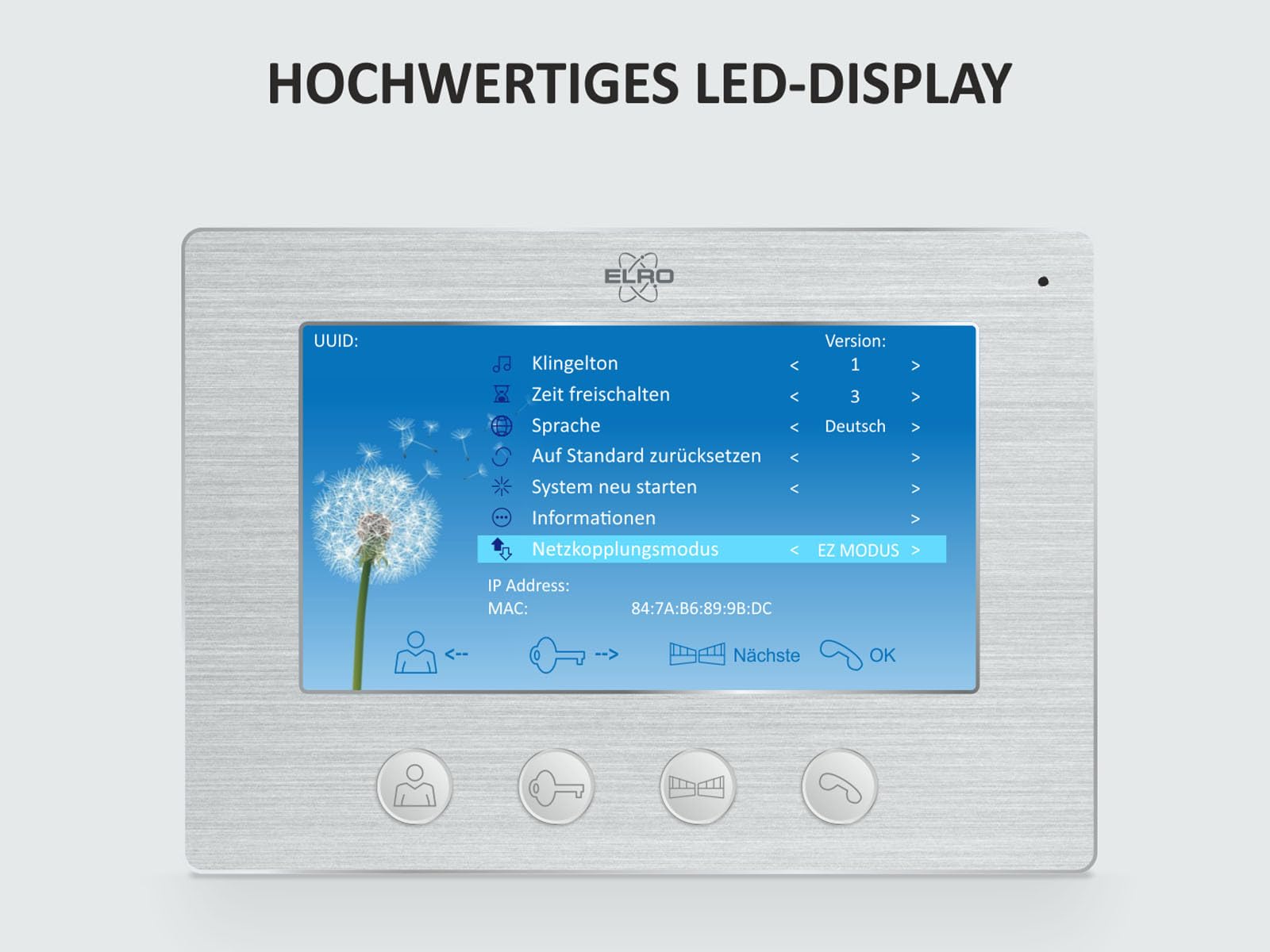 Türsprechanlage 2 monitor interni WiFi da 7 pollici, 4 fili con telecamera e apriporta