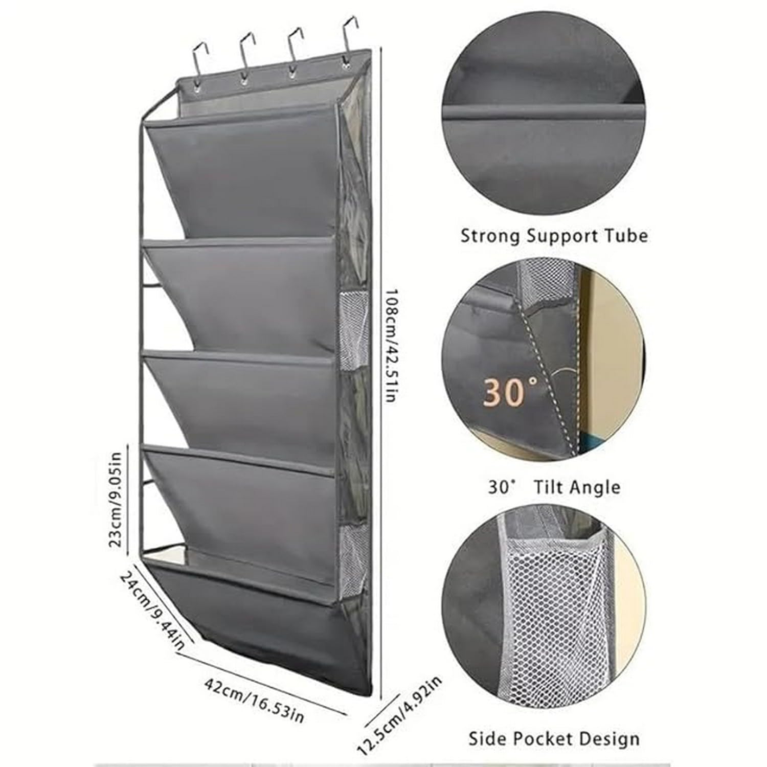 COOKIVA Over The Door Shoe Organizer | Sturdy Hanging Door Shoe Rack for Closet, Bedroom & Clothing Storage 3
