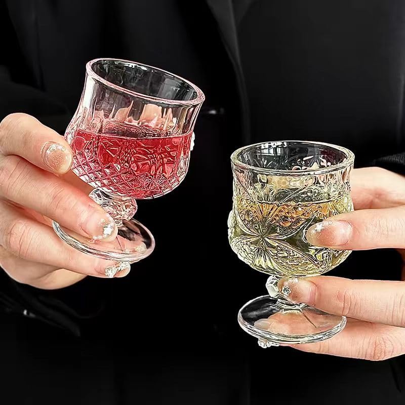 50ML Fancy Shot Glasses Sherry Glasses | Cordial Glasses Limoncello glasses (16, Small-Diamond) - Image 3