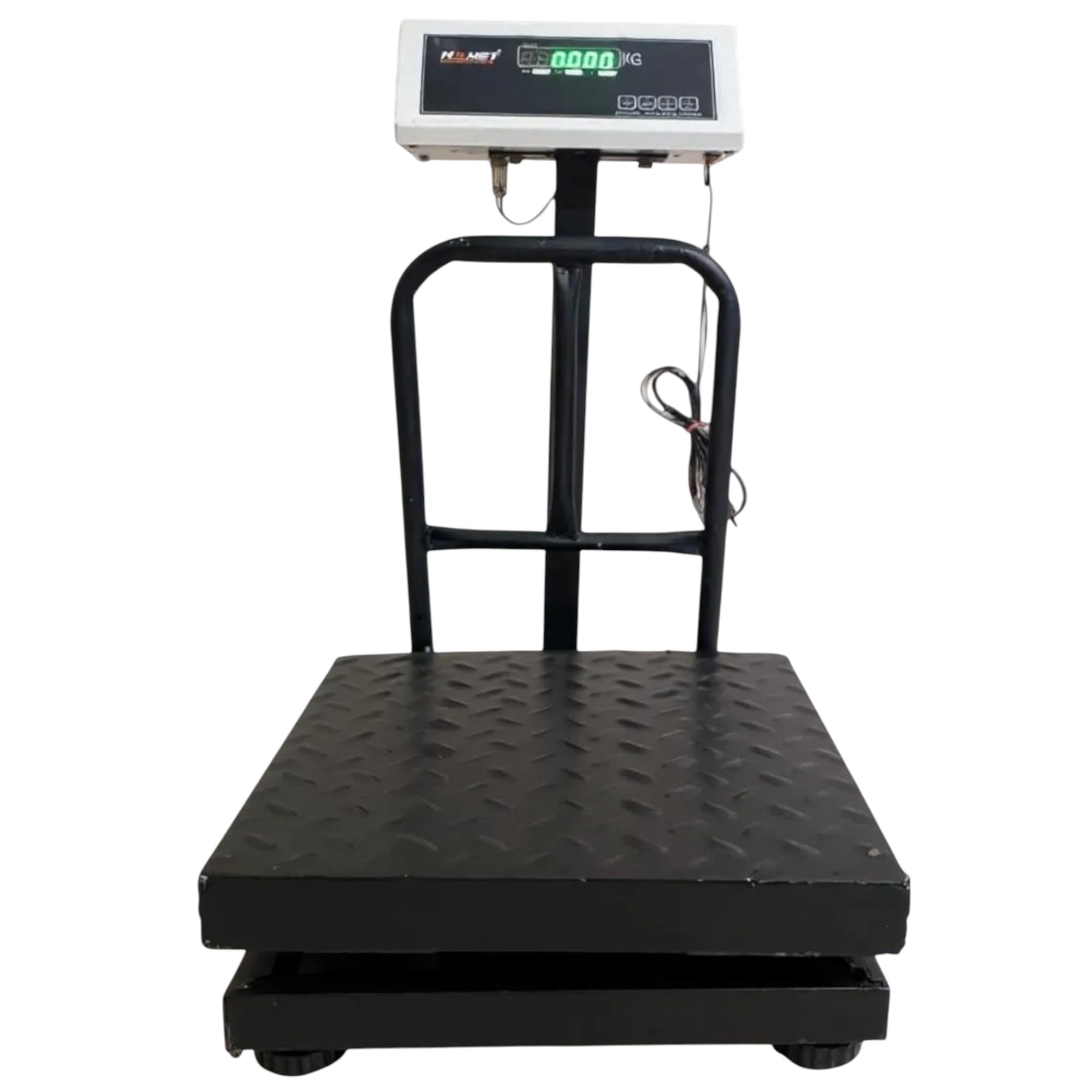 Monet Weighing scale 500 kg Mild Steel (MS); 24x24 Inch/600 * 600mm; Heavy Duty Platform Scale; Accuracy 50g; 2 Days Battery Backup; Accurate; Boost Productivity & Efficiency (Home & Personal Use)