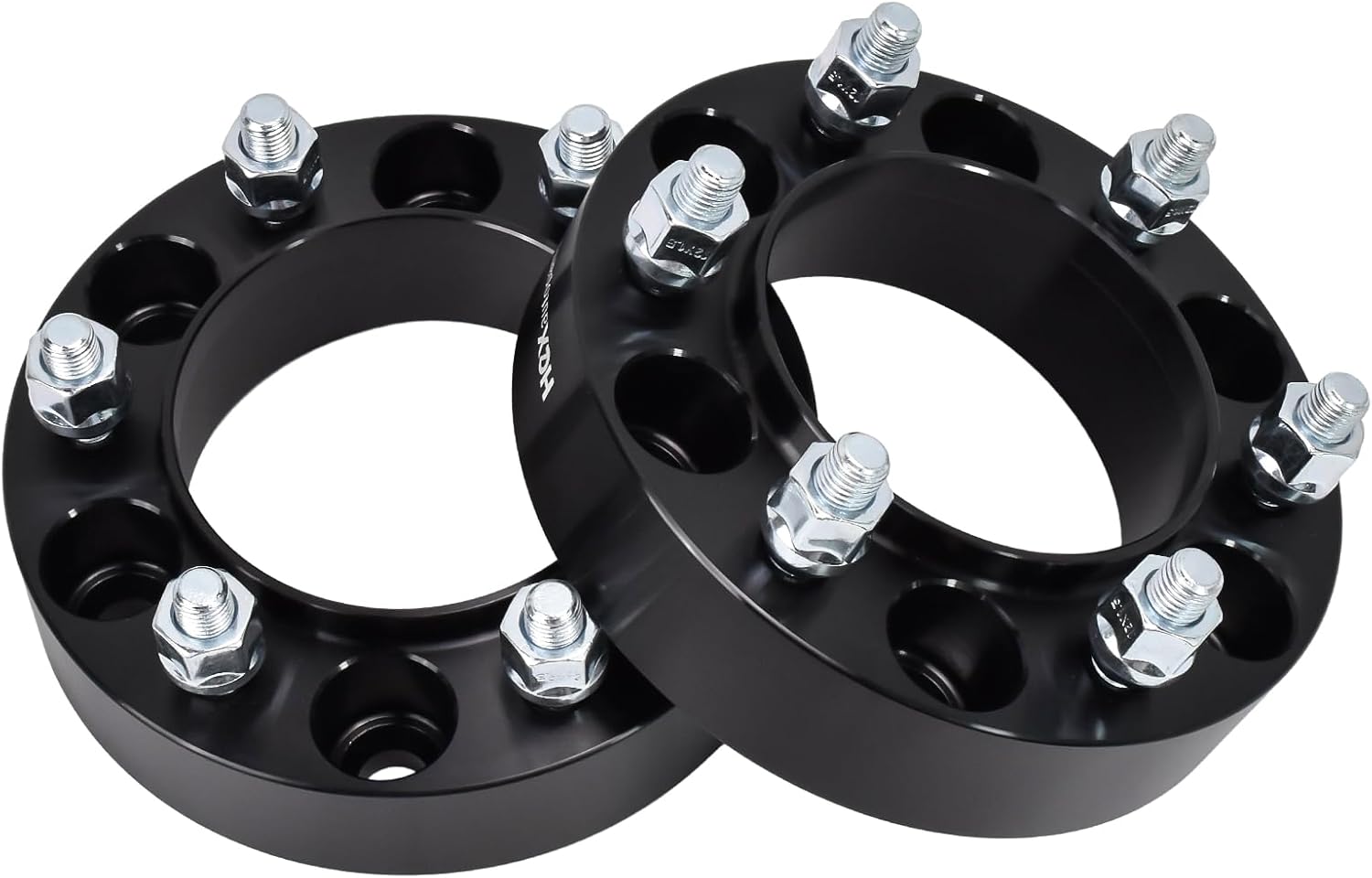 Hex Autoparts 1.5" 6x5.5 6x139.7mm Black Hubcentric Wheel Spacers Adapters 2pcs 106mm CB M12x1.5 Compatible with Toyota Tacoma Tundra 4 Runner Sequoia FJ Cruiser