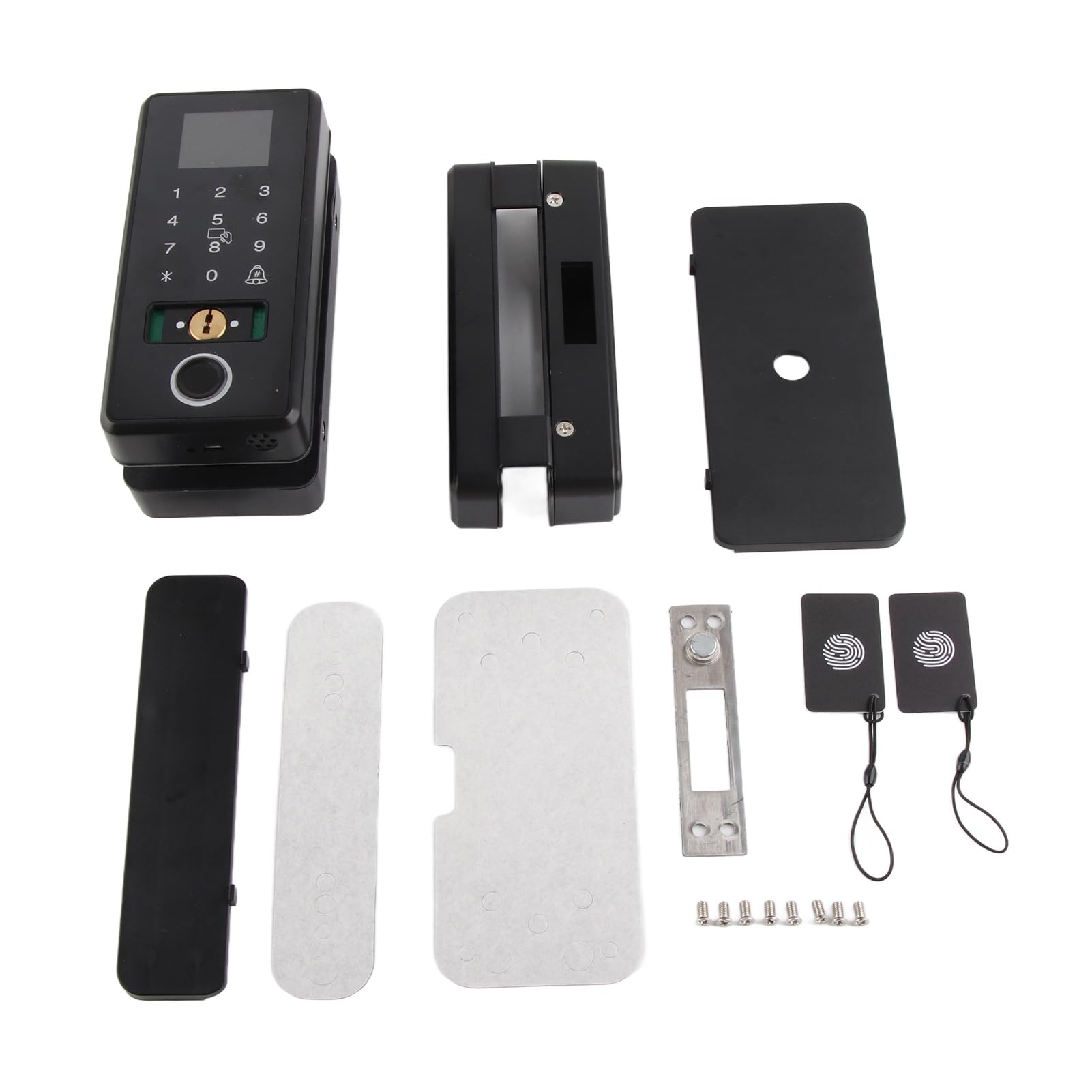 Sensore Dito a Semiconduttore, Password per Impronte Digitali, Serratura per Porta in Vetro Intelligente Umanizzata, Installazione Senza Perforazione, Sicuro e Veloce, con