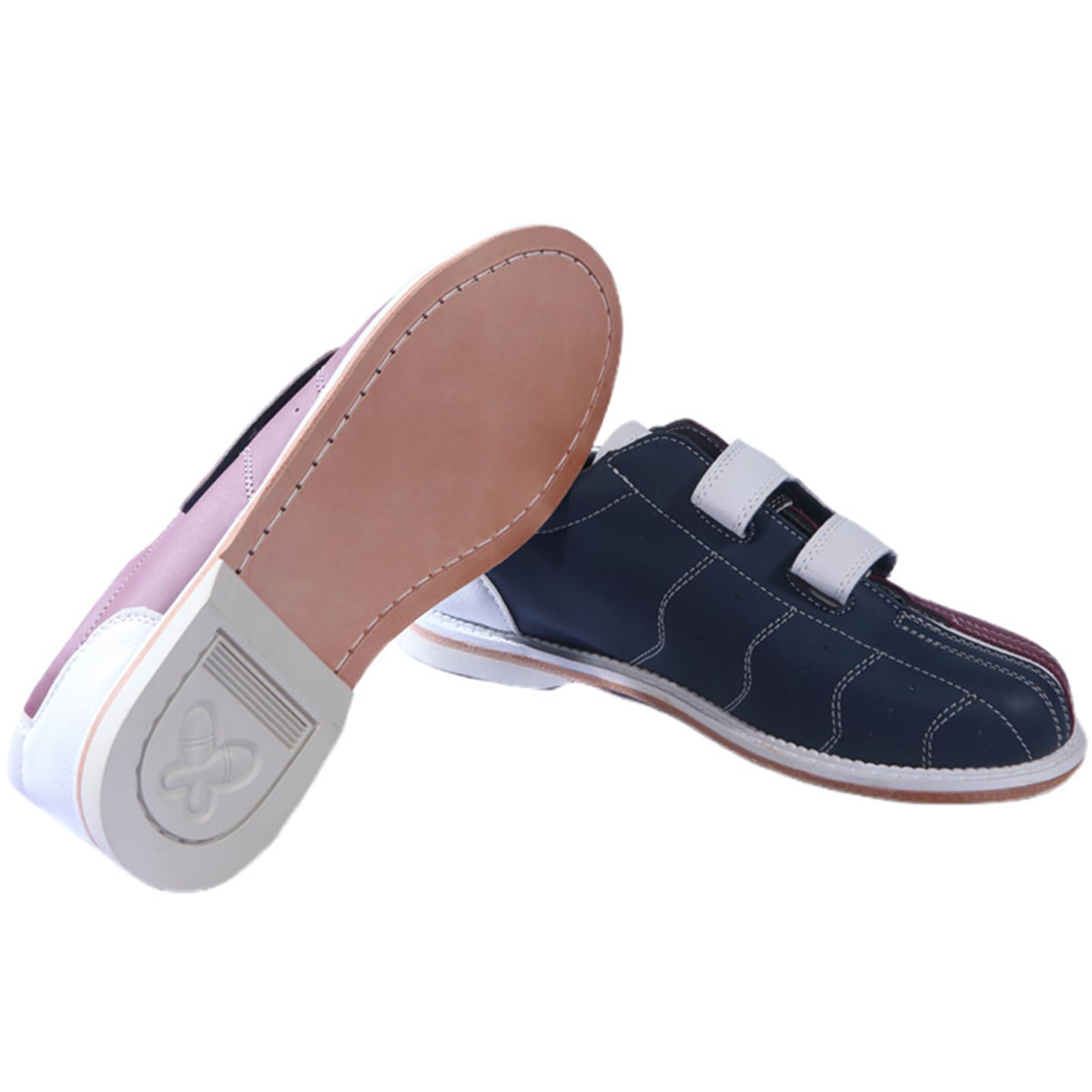 SDEQA Herren-Bowlingschuhe, leichte Bowling-Sneaker aus Leder, modische Bowling-Sneaker