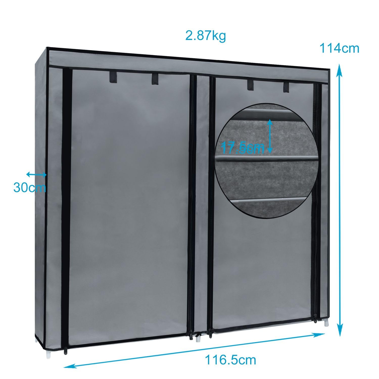 INTIRILIFE Armadio pieghevole 120 x 30 x 110 cm in RABEN Schwarz - con cerniera armadio armadio scarpiera credenza con 12 scomparti - Armadio campeggio tessile INTIRILIFE Armadio pieghevole 120 x 30 x 110 cm in RABEN Schwarz - con cerniera armadio armadio scarpiera credenza con 12 scomparti - Armadio campeggio tessile