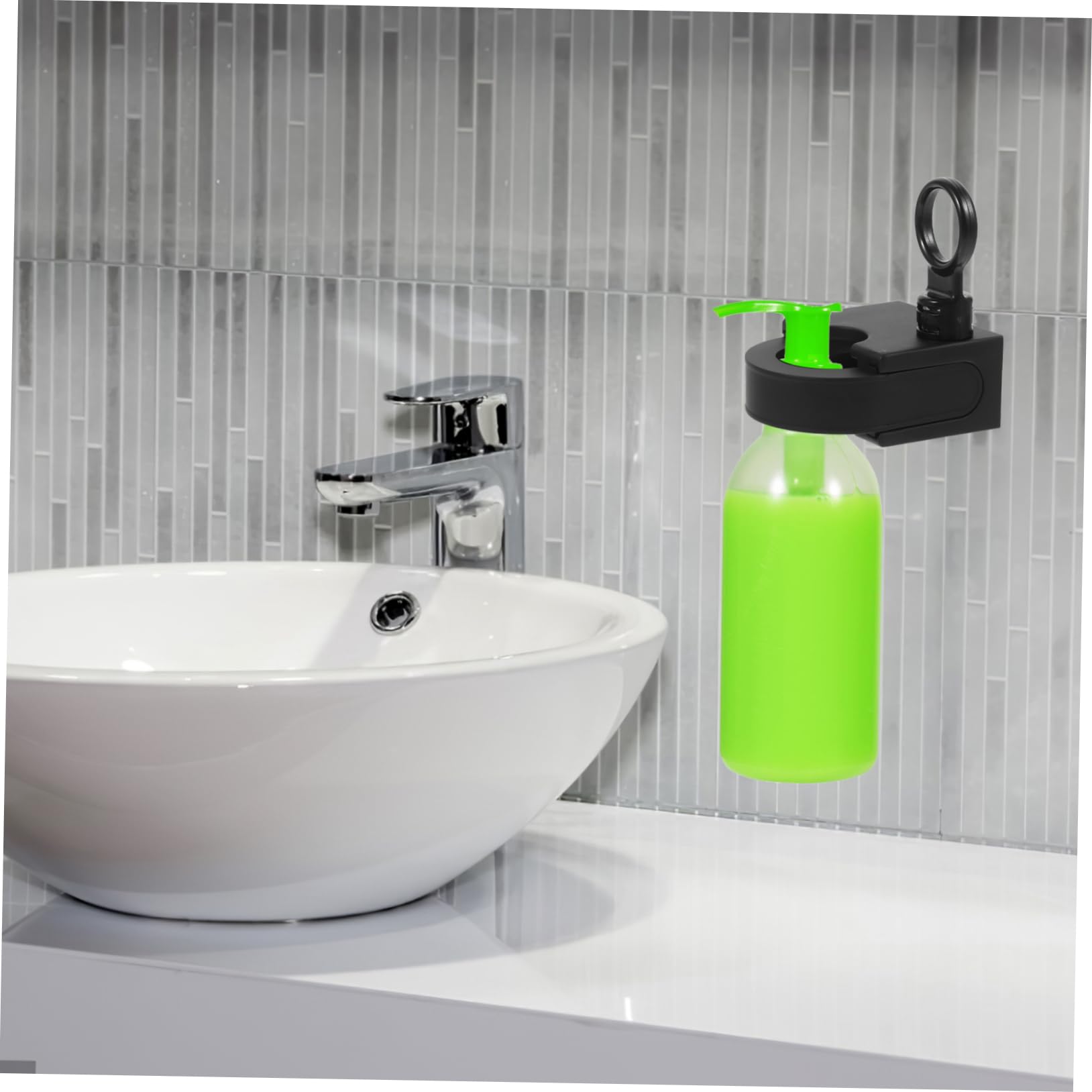 CANIGHT Wall-Mounted Shower Gel and Shampoo Bottle Holder Space-Saving Rack for Bathroom Strong Adhesive Design for Easy Installation Soap Storage Bracket for Tidy Home