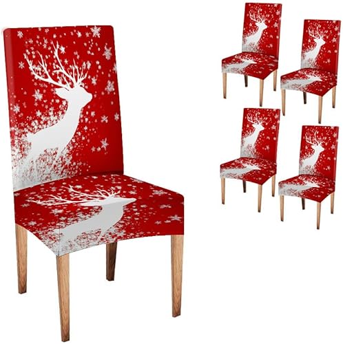 Miniatura 7 de CAPSCEOLL Fundas para Sillas De Comedor 6 fundas de asiento de silla, extraíbles y lavables, fundas para sillas Parson para comedor, sala de estar