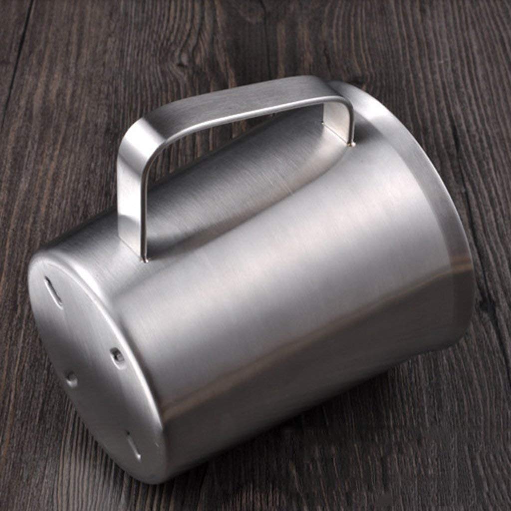 2X Chopes à Bière Tasses de Bière en Acier Inoxydable Pour Voyage Camping Vacances Pique-Nique