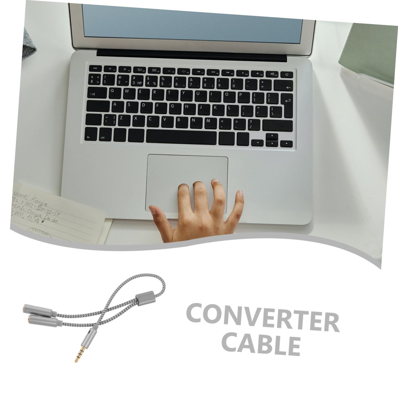5 Series Adaptador Divisor De Auriculares De Audio para Teléfono Y Pc De Micrófono Y Audio Cable 3 Piezas X 5