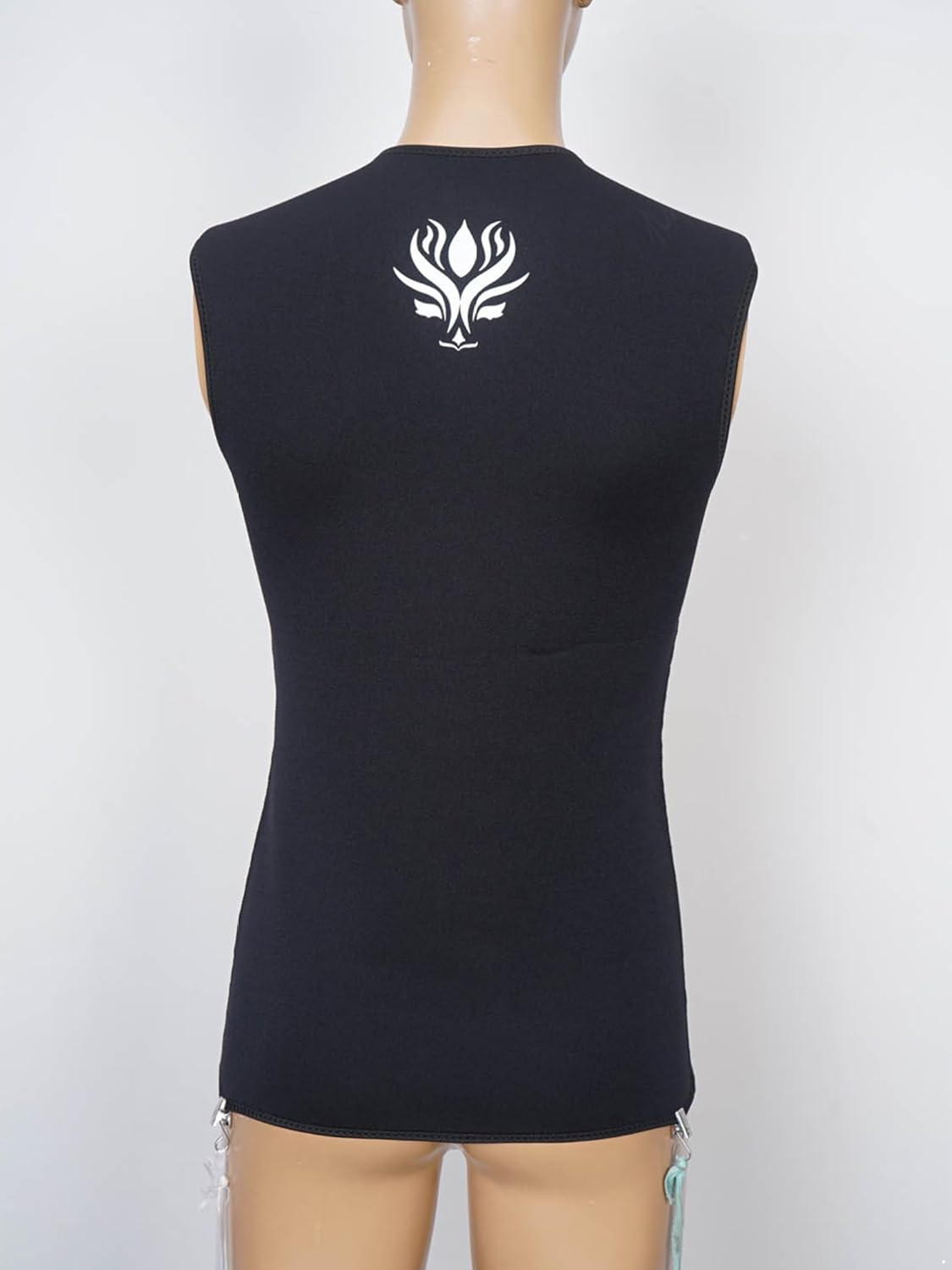 Women 3mm Premium Neoprene Wetsuit Sleeveless Top Front Zip Diving Vest for Snorkeling Scuba Black Large