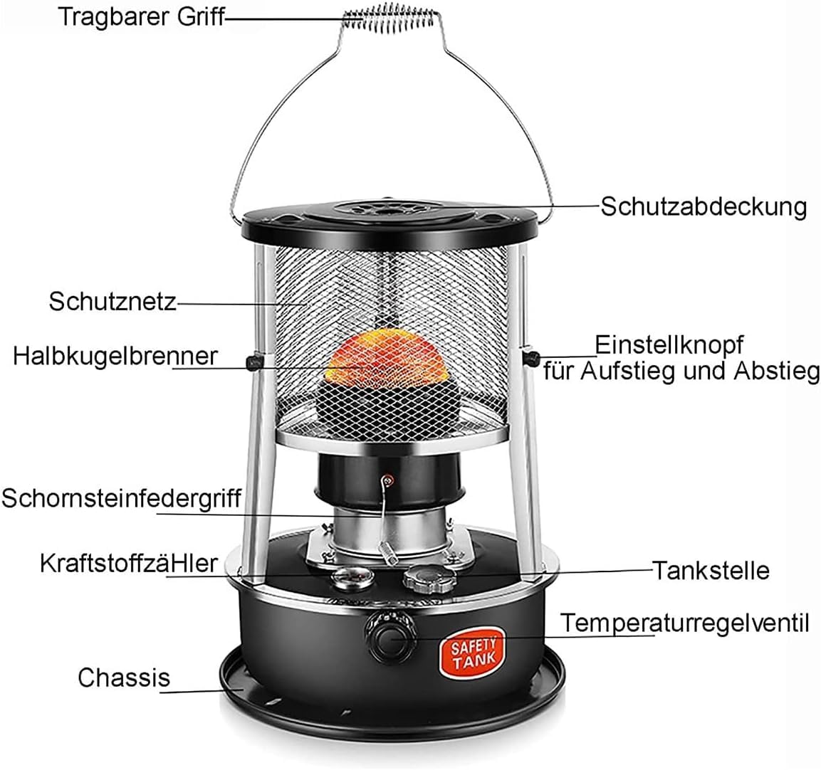 Zelt Heizung Outdoor Kerosin Herd Camping Kochen Herd Heizungen Einstellbare Flamme Strahlungsheizung for Jagd Eis Angeln Sport & Freizeit