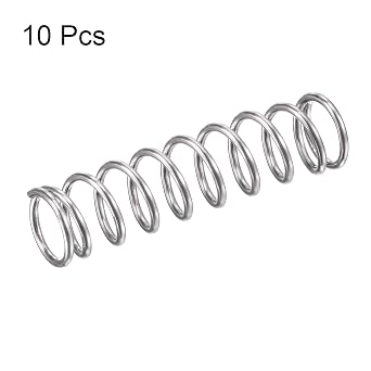 TOP-VIGOR Compression Spring, 9mm OD, 1mm Wire Size, 35mm Length, 10Pcs | Extended Extended Mechanical Tension Spring, Metal Coil Springs Torsion Springs for DIY, Home, Automotive Repairs