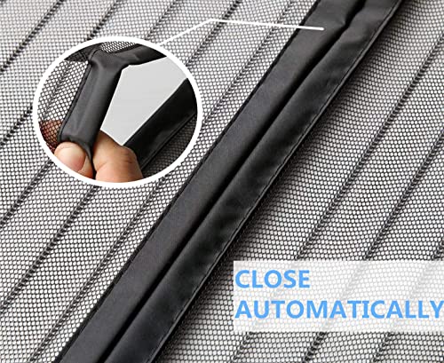 Fliegengitter Magnet-Tür – 235x200 Cm, Schwarz, Für Balkon- Und Terrassentüren