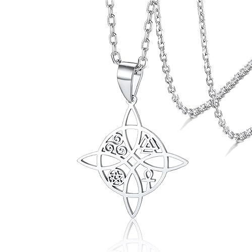 VASSAGO Witches Knot Necklace for Women Girls Celtic Witch Knot