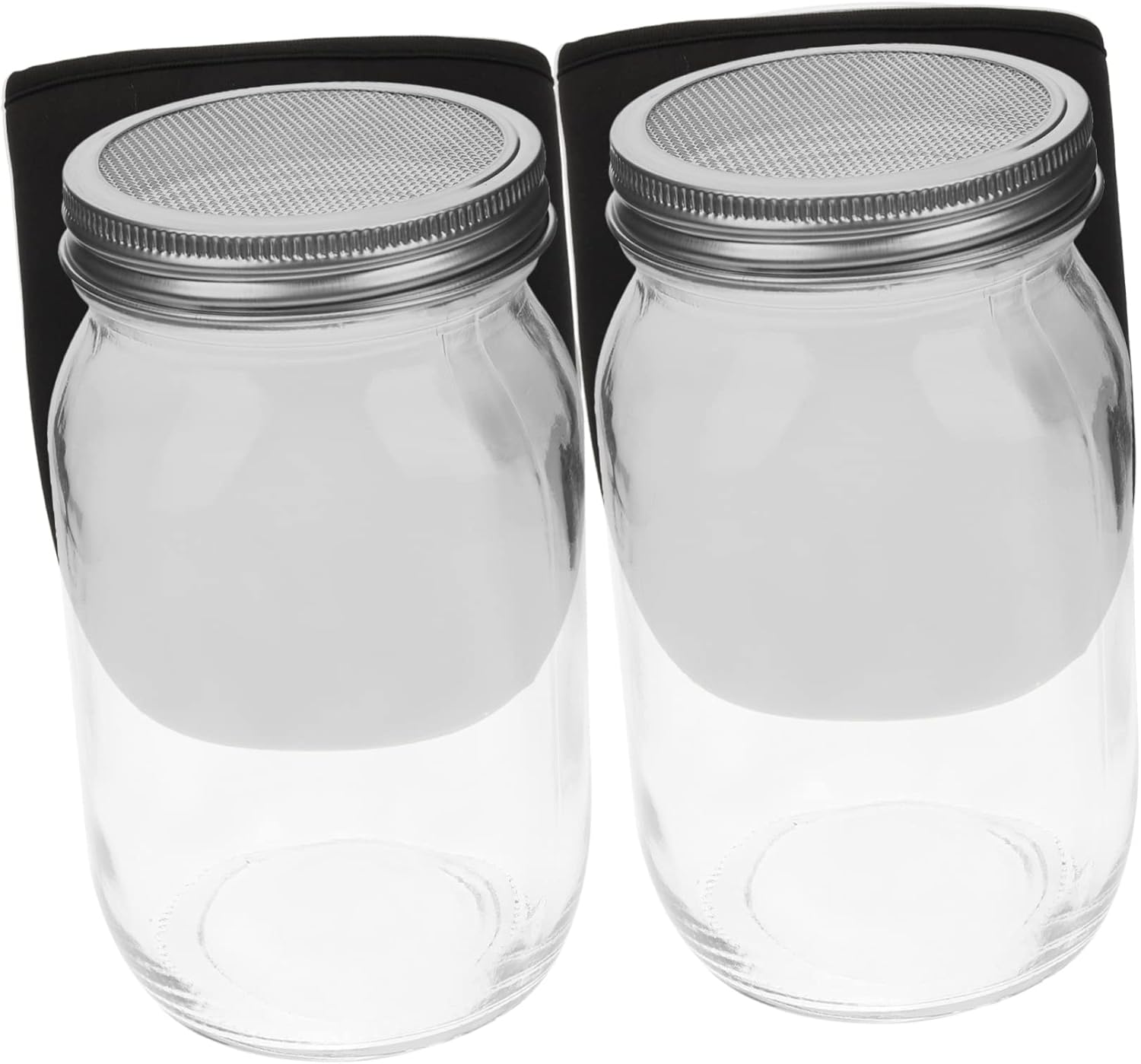 BESTonZON 1 Set Sprouting Kit for Microgreens with Blackout Sleeves Mason Jars and Sprout Lids Germination Kit for Broccoli Alfalfa and More Indoor Growing