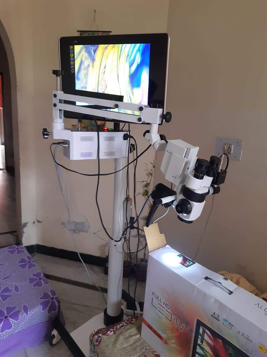 SATMED Operating Microscope (3 - Step) with LCD Camera and Inbuilt Beam Splitter-picture-13