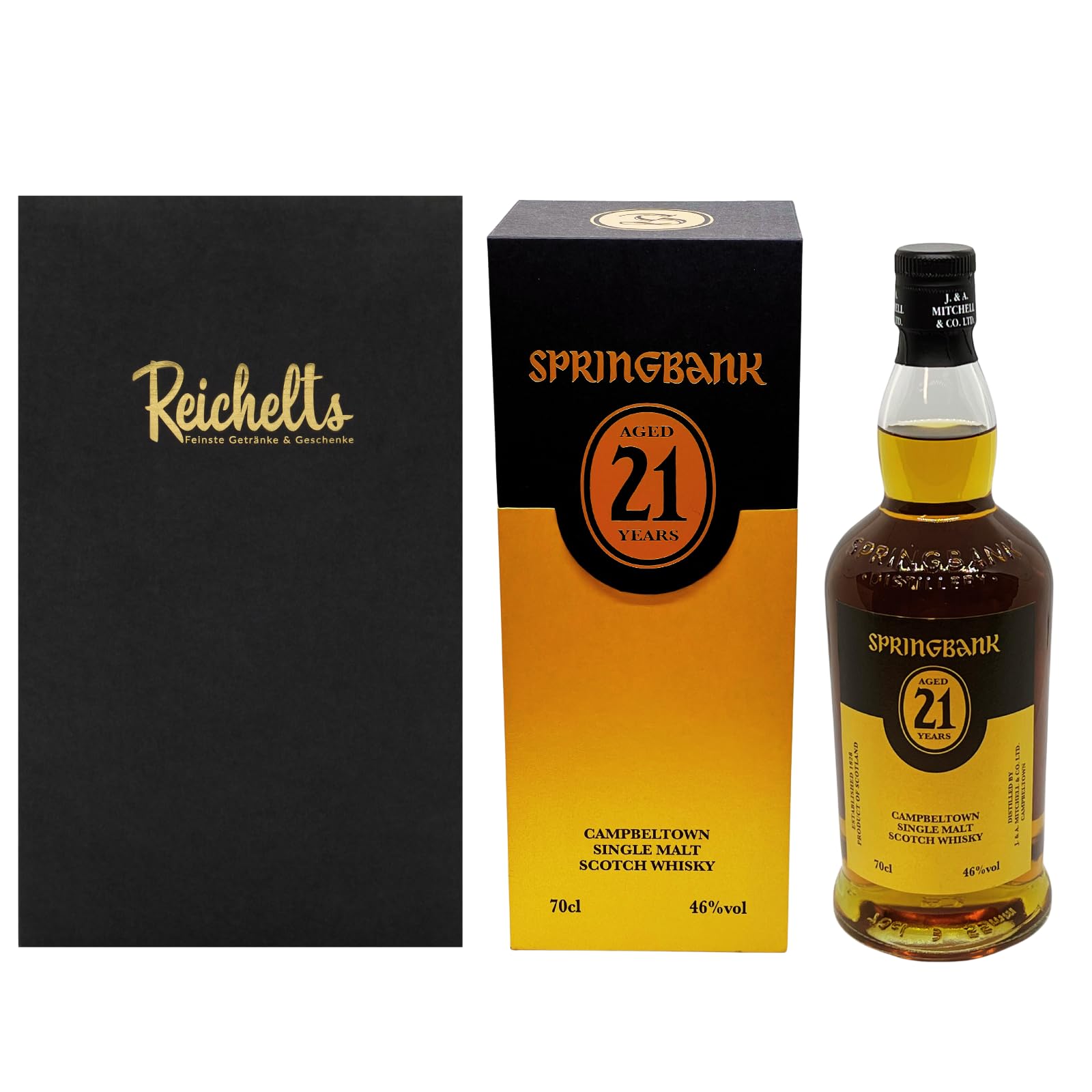 Springbank Campbeltown Single Malt Scotch Whisky 21 Jahre Release 2023 0,7 l 46% als Geschenkset mit Präsentbox by Reichelts