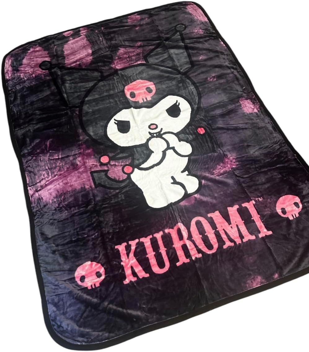 Kuromi Extra Soft Plush 60"x80" Twin Size Blanket Bad Kuromi