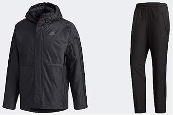 Amazon Co Jp Adidas アディダス 24 7 Climastorm 中綿厚手ウインドブレーカー ジャケット ロングパンツ 上下セット トレーニングウェア S 162 168cm 国内正規品 Fkk28 Fkk30 ブラック 服 ファッション小物