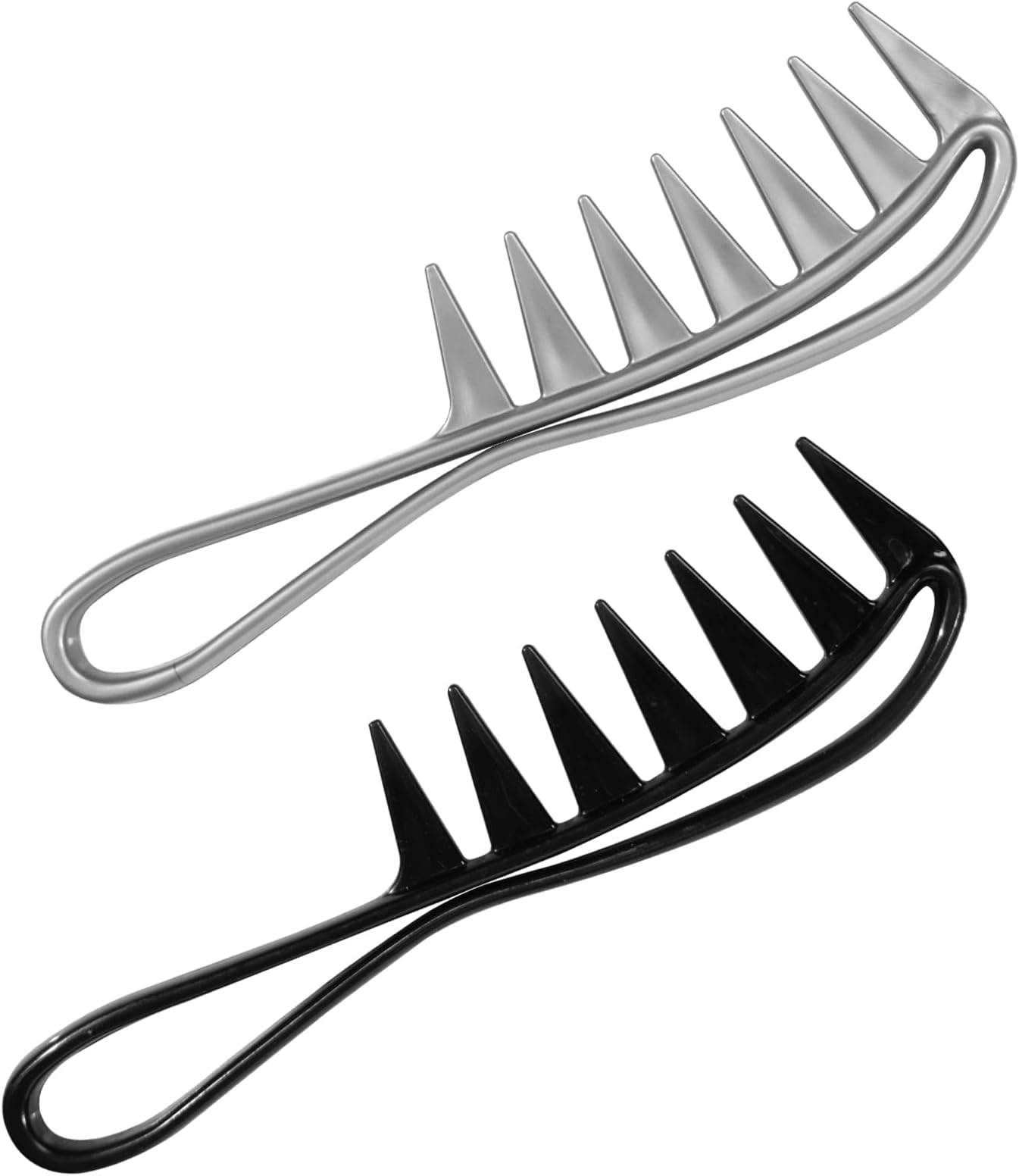 2 Pieces Wide Tooth Detangling Comb, Lightweight and Ergonomic Wavy Hair Shark Large Tooth Combs for Long, Thick, Curly, Wet, Dry and Most Hair Types, Women Men