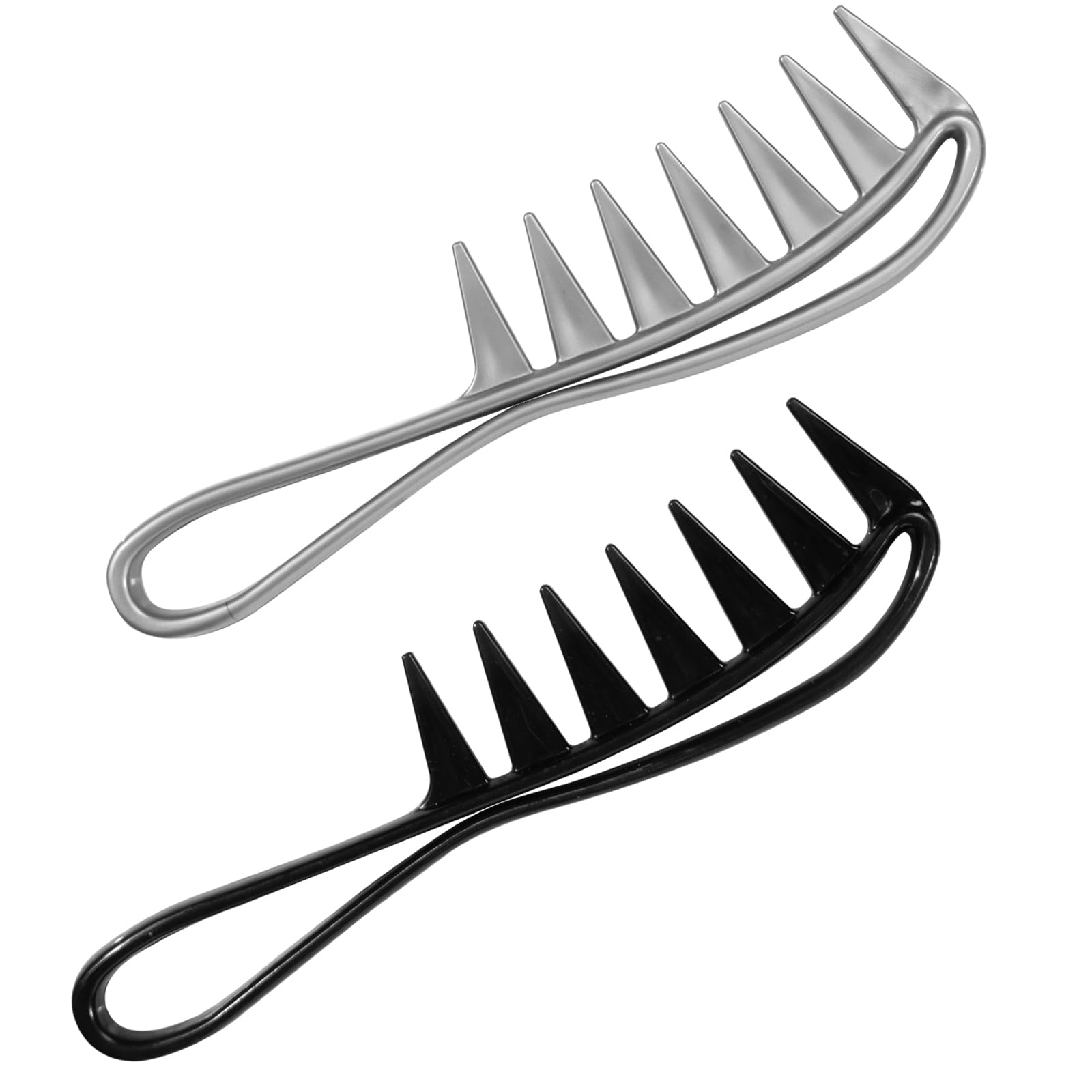 2 Pieces Wide Tooth Detangling Comb, Lightweight and Ergonomic Wavy Hair Shark Large Tooth Combs for Long, Thick, Curly, Wet, Dry and Most Hair Types, Women Men