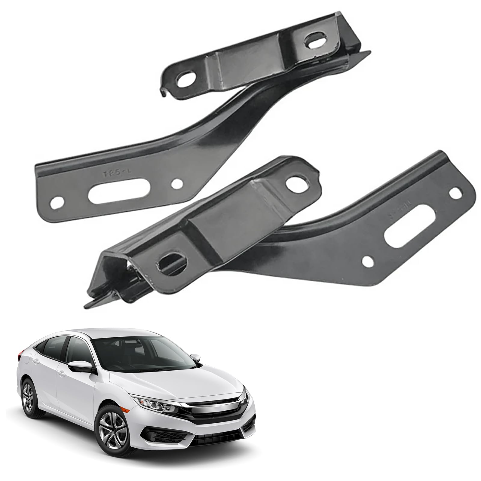 Langlebiges Motorhaubenscharnier Paar Metall Motorabdeckungsscharnier Set Ersetzt 60120TL0G00 Sorgt Für Fahrzeugsicherheit