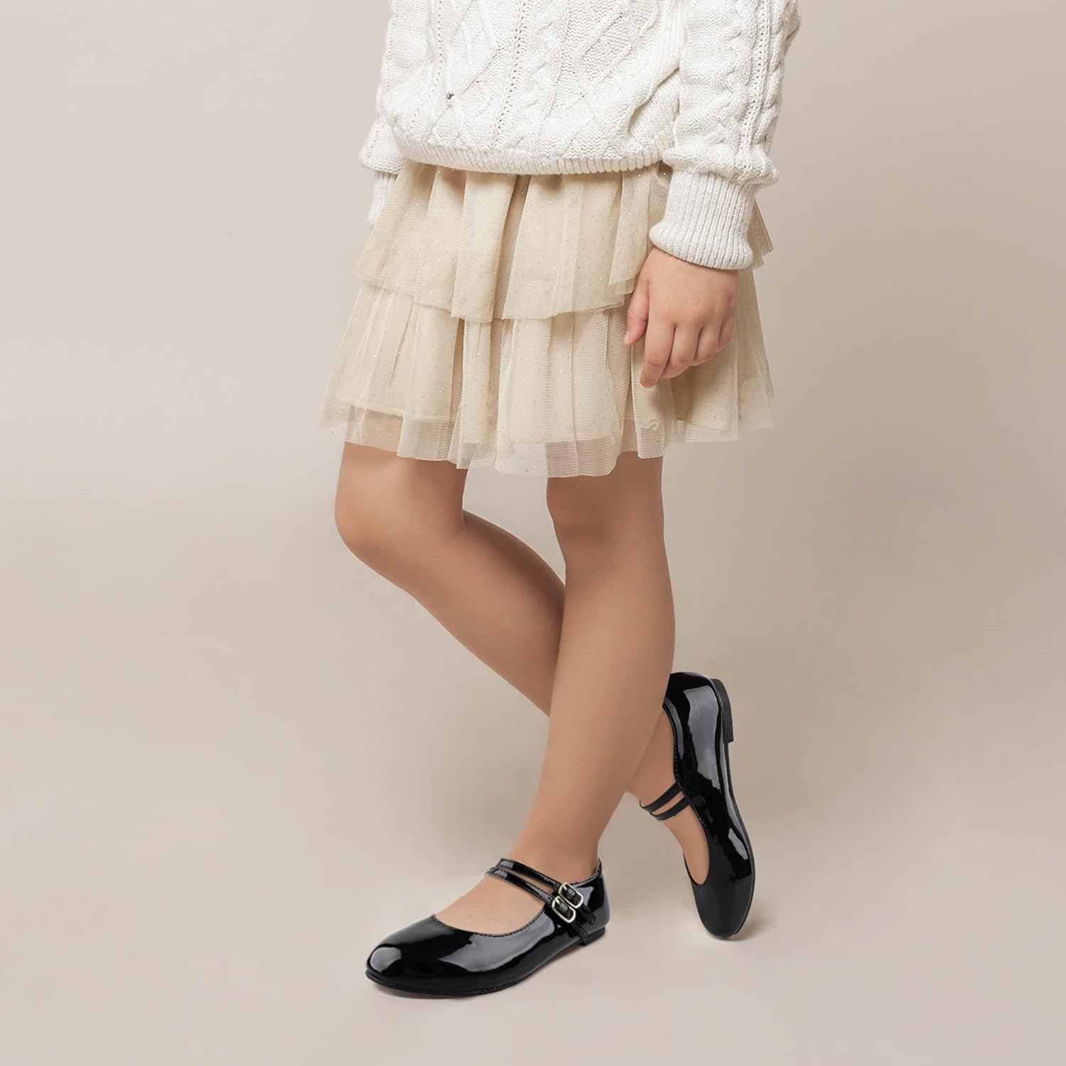 MIXIN Girls Dress Shoes Mary Jane Shoes for Girl Ballet Flats Back to School Princess Wedding Shoes - Image 4