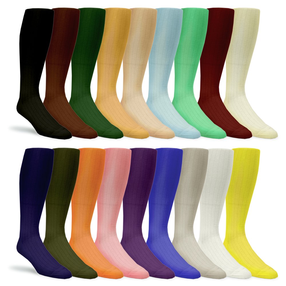 Golf Knickers Color sólido, sobre la pantorrilla, calcetines de vestir, calcetines de golf, calcetines, paquete de paquete, Varios, Large