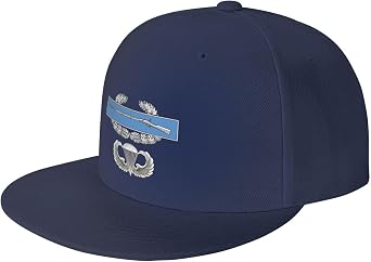 Combat Infantry Badge CIB Jump Wings Unisex Flat Brim Visor hat Adjustable Baseball Cap