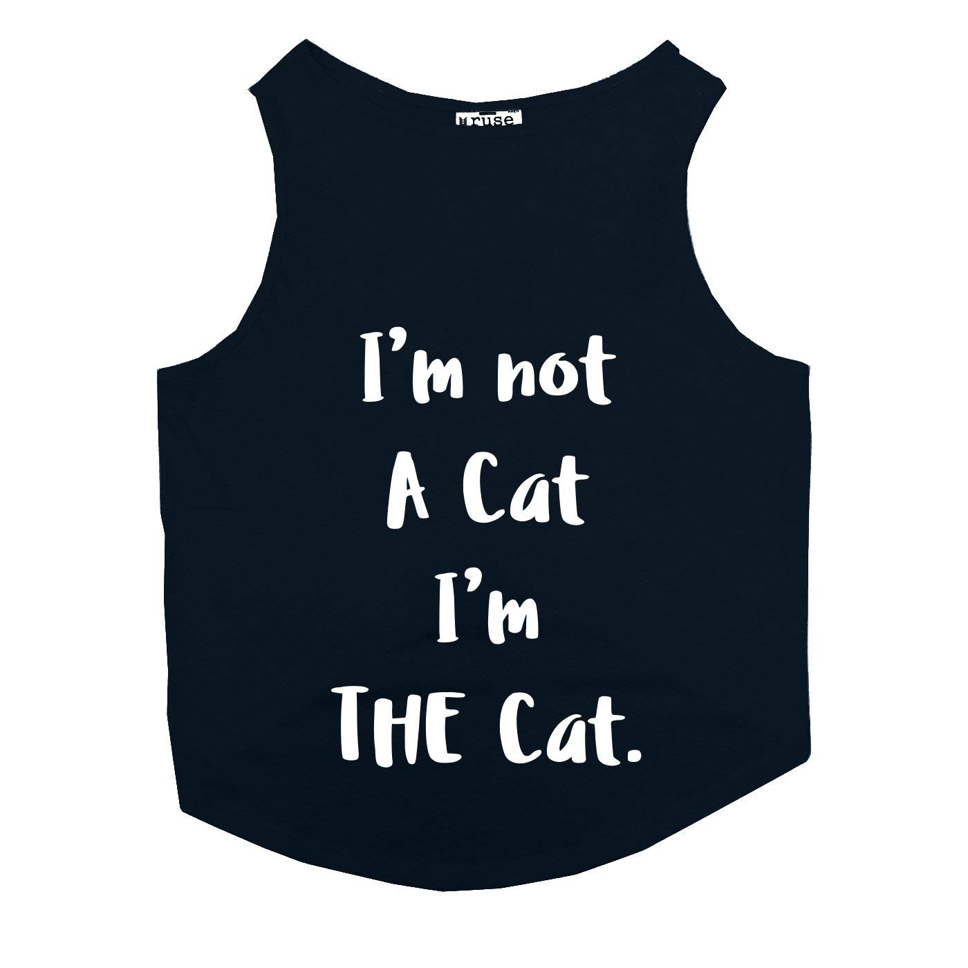 Ruse Summer Cat T-Shirt The Cat Printed Cotton Sleevless Cat Tank T-Shirt/Tee.Navy/Size:-Large (B07N11VVT3) Amazon Price History, Amazon Price Tracker